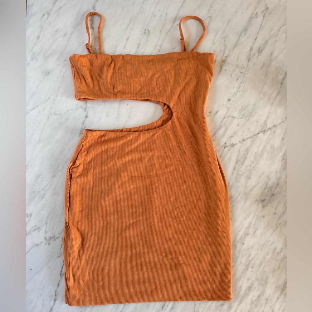 NWT Luvalot New Orange Cut-Out Dress